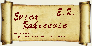 Evica Rakićević vizit kartica